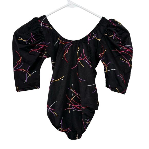 Vintage 90's Monacoe Gymnastics Leotard Bodysuit Girls Size 10-12 - Picture 3 of 3